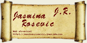 Jasmina Rošević vizit kartica
